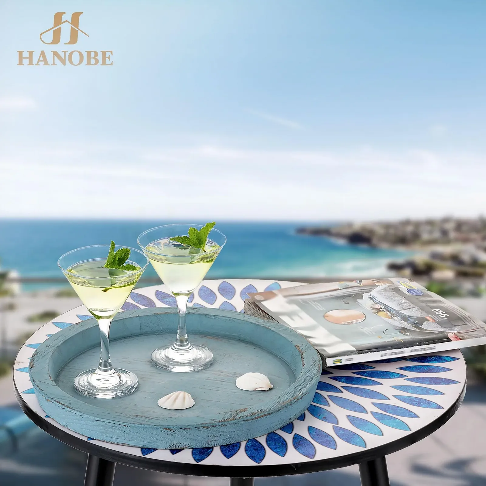 Декоративный поднос Hanobe Деревянный круглый, фото №9 Декоративный поднос Hanobe Деревянный круглый, фото №9