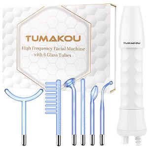 Високочастотний апарат TUMAKOU для обличчя - синій, з 6 насадками - Фото 1