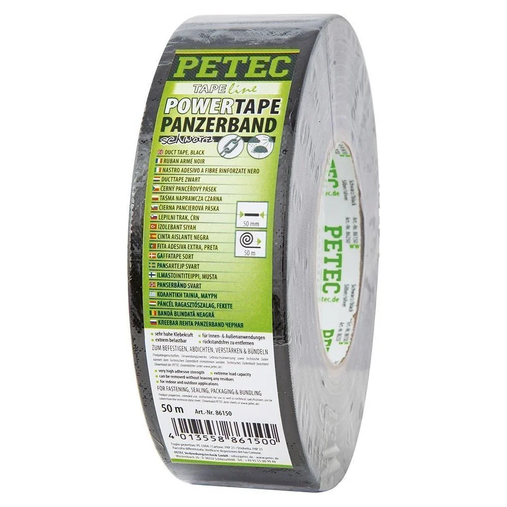 Клейка стрічка PETEC 86150 POWERTAPE Чорна, фото №1