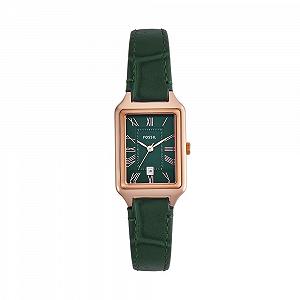 Женские кварцевые часы Fossil Raquel Cool Green в винтажном стиле - Фото 1
