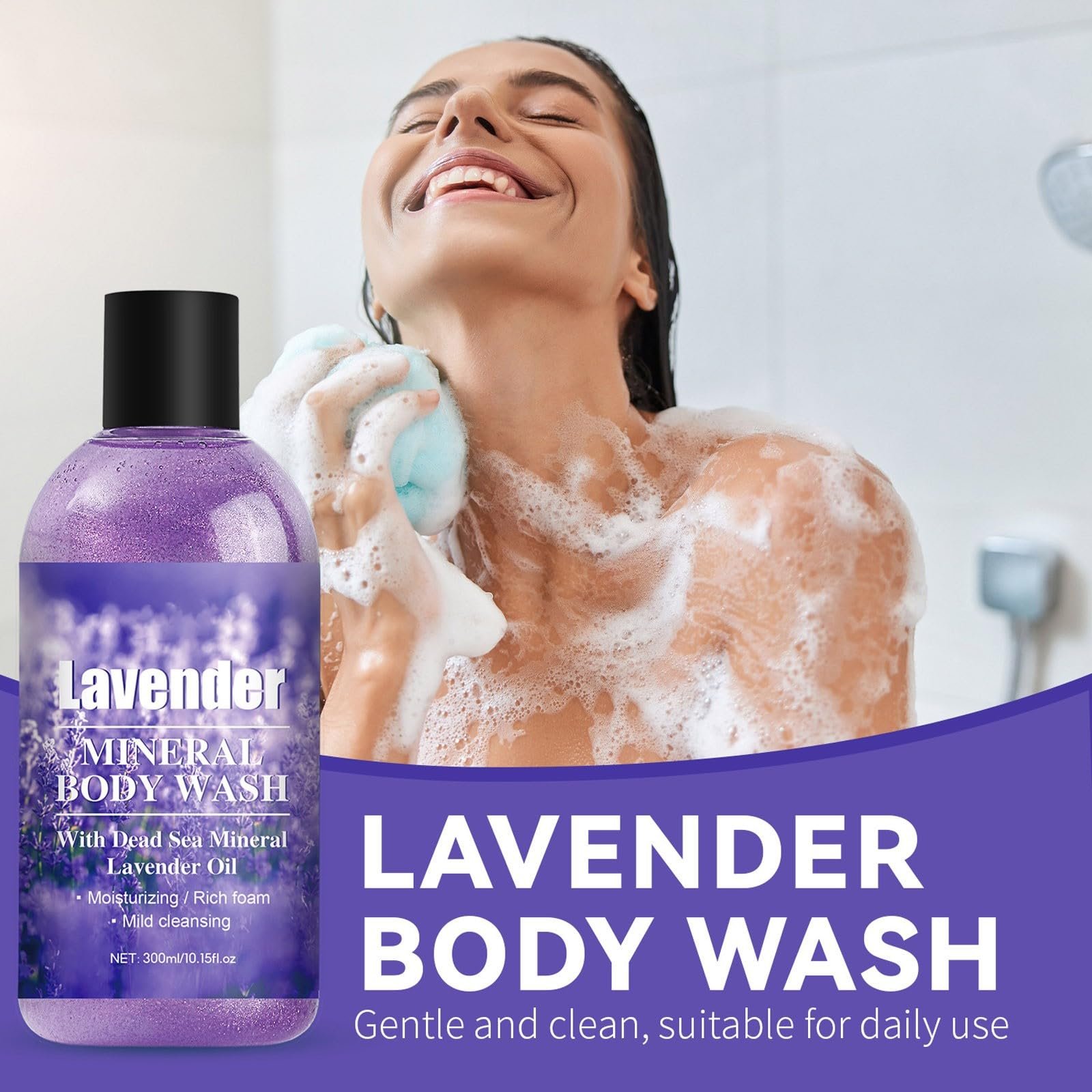 Гель для душу Lavender Зволожувальний з олією лаванди, фото №2