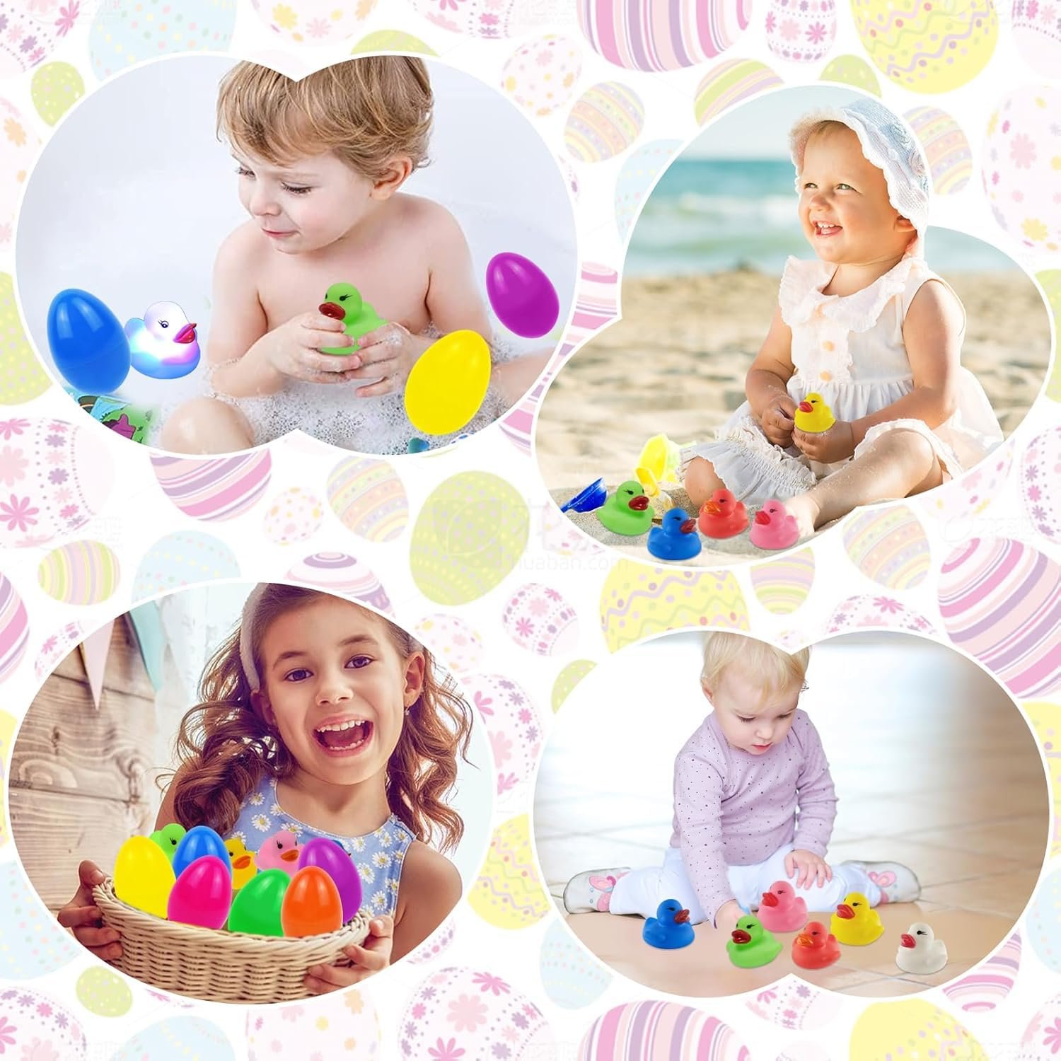 Набір: Іграшка для ванни Качки Гумові, Плаваючі, Світні, фото №5