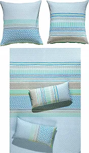 Постільна білизна Erwin Müller Seersucker 135 x 200 см (80 x 80 см), бавовна, синя - Фото 1