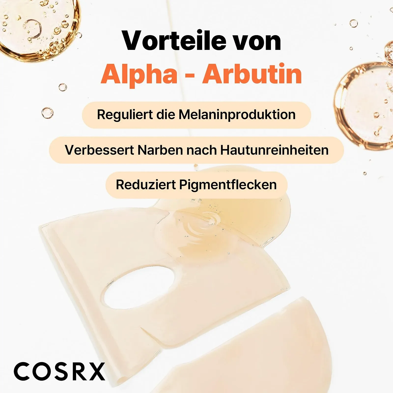 Маска для обличчя COSRX The Alpha-Arbutin Discoloration Care Hydrogel 3 шт., фото №4