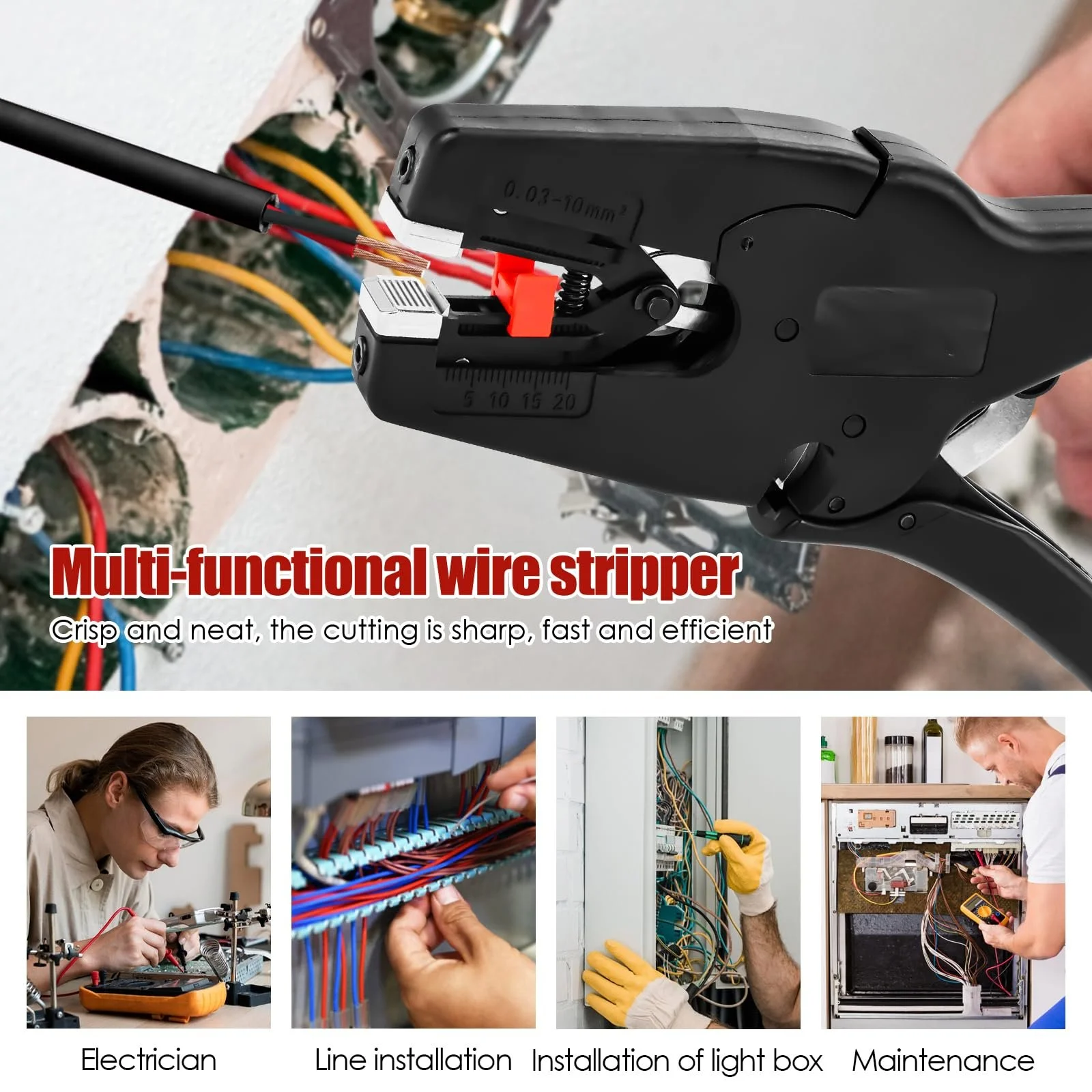 Стриппер саморегулирующийся 2-в-1 со встроенным резаком 0.03-10 мм², фото №7