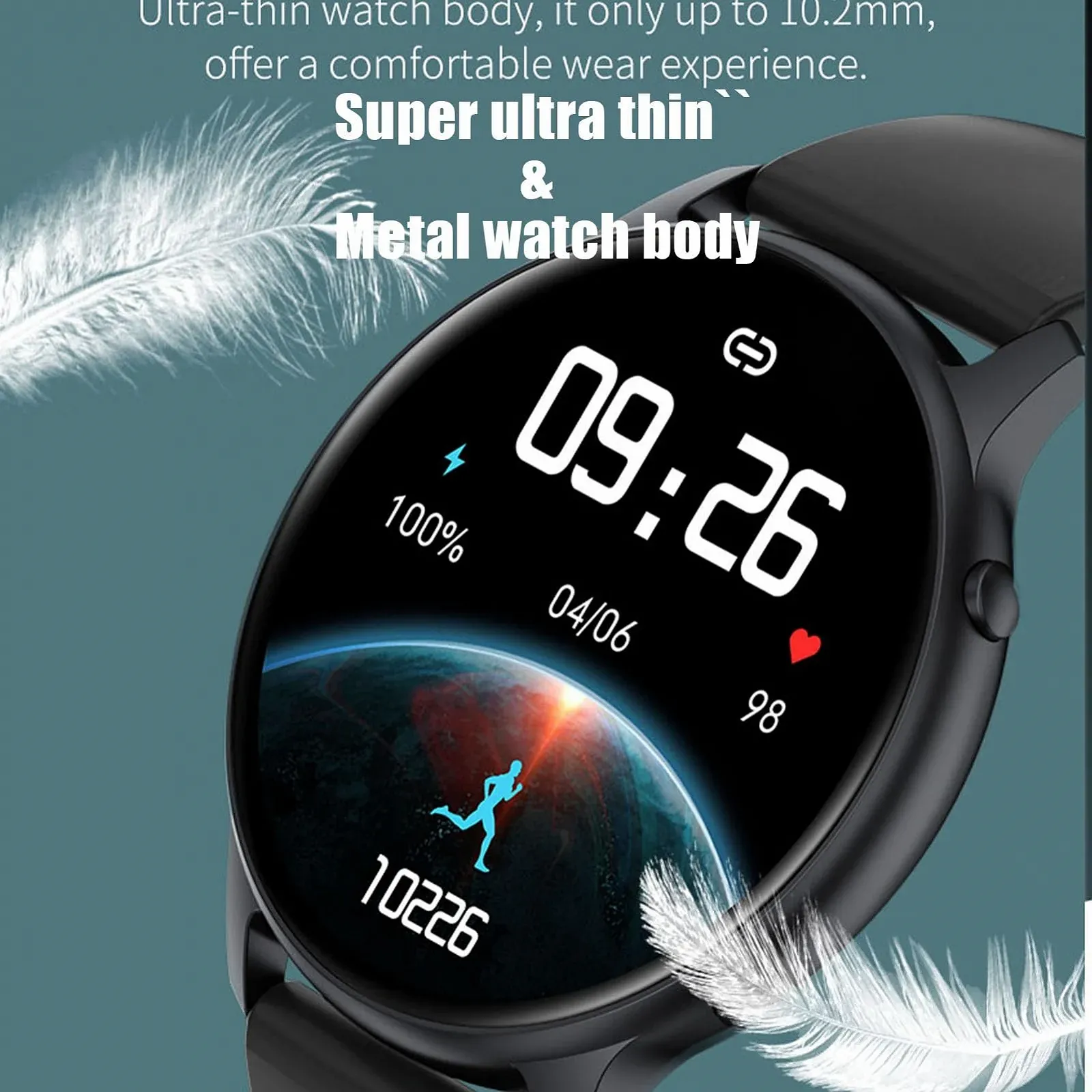 Смарт-часы Findtime для женщин, 1.28 дюйма, Bluetooth 5.0, монитор сердечного ритма, шагомер, водонепроницаемые 3ATM, фото №7