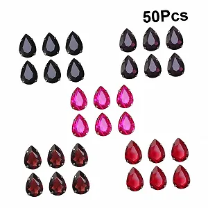 Стразы Стекло Капля Микс Цветов 100 шт synthetic.ua - Фото 1