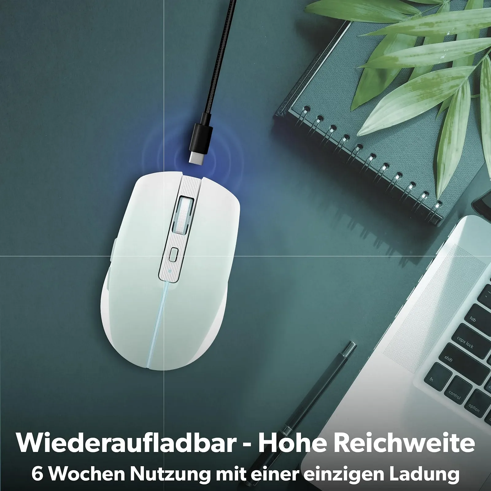 Мышь T'nB Беспроводная Dual Mode Bluetooth и USB-A Аккумуляторная 1600 DPI 6 Кнопок Синяя, фото №3 Мышь T'nB Беспроводная Dual Mode Bluetooth и USB-A Аккумуляторная 1600 DPI 6 Кнопок Синяя, фото №3