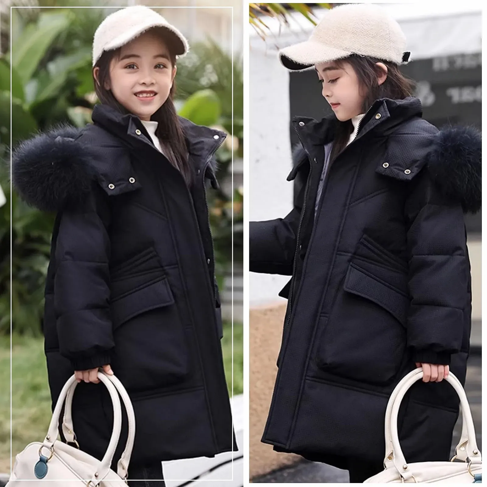 Пуховик Дитячий L PATTERN Зимова Куртка для Дівчат-Підлітків, фото №8