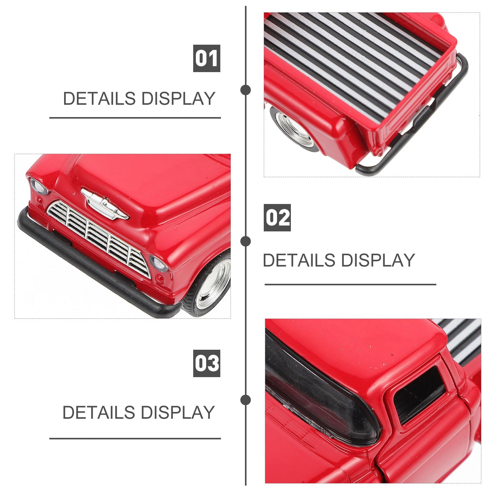 Модель автомобиля Abaodam Pickup Old Red Truck Mini Pickups Упаковка из 2, фото №4