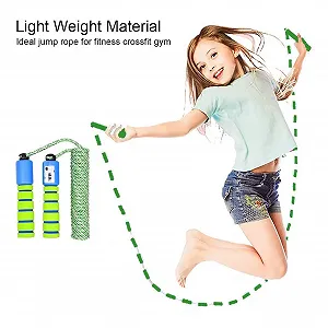 Скакалка Children's Sports Adjustable Speed Jump Rope Foam Handle Counter synthetic.ua - Фото 1