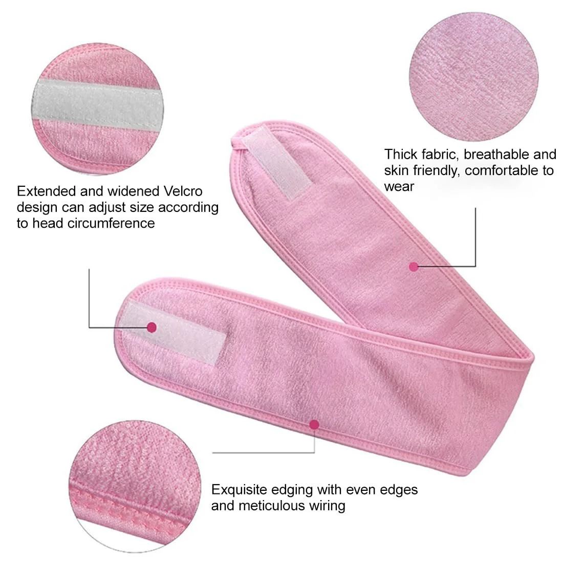 Пов'язка на голову Тканинна для косметичних процедур\, фото №4