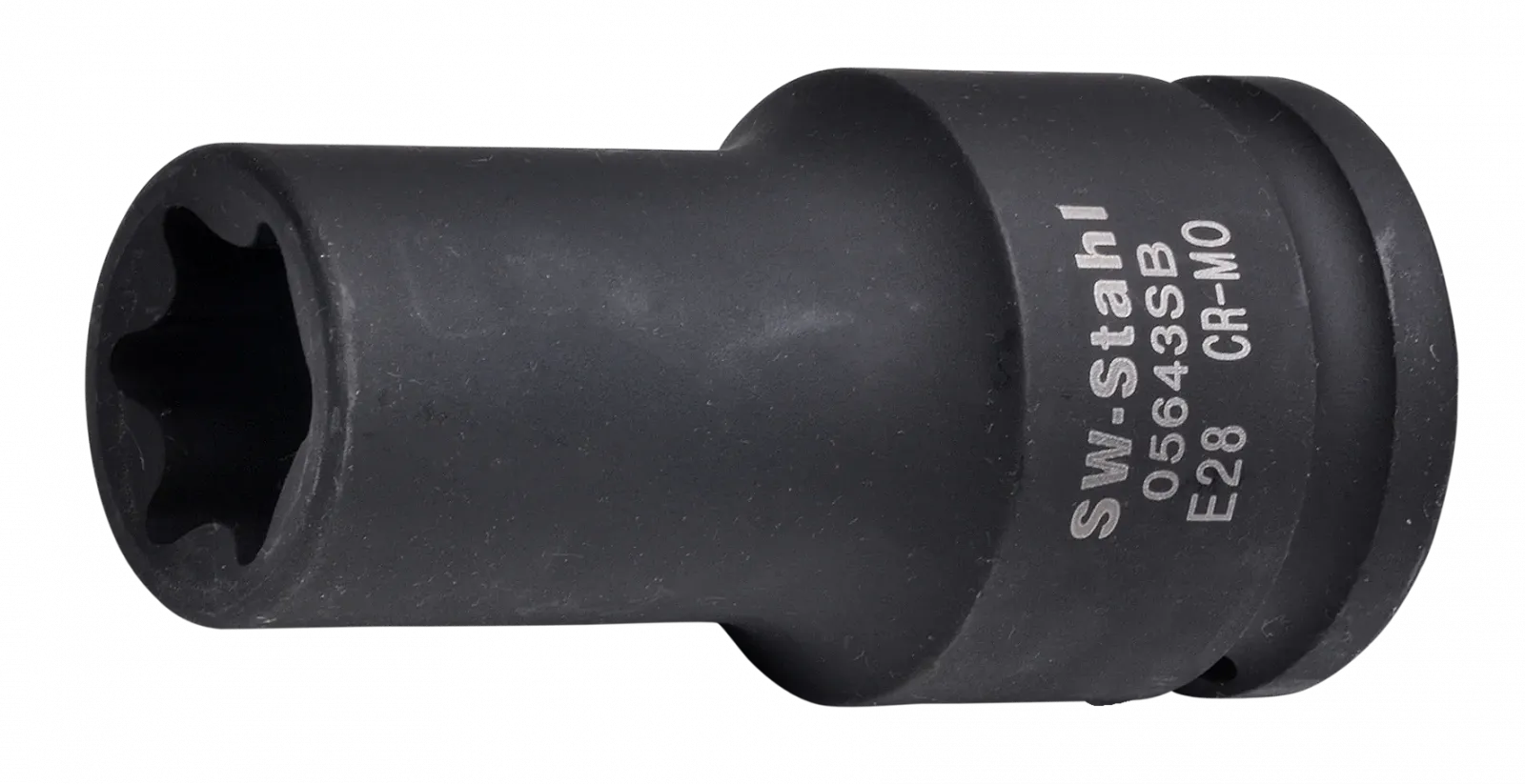 Ударная торцевая головка SW-STAHL 05643SB 3/4" E-профиль E28 глубокая, фото №1