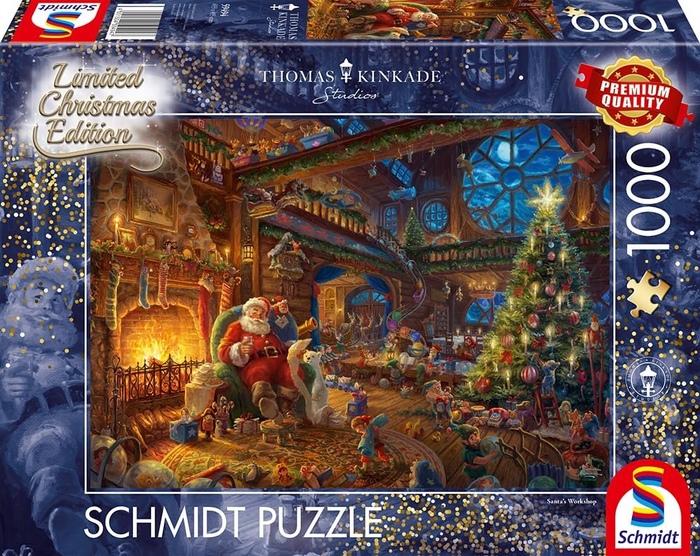 Пазл Schmidt Spiele Thomas Kinkade 59494 Санта-Клаус и его секретный помощник 1000 элементов лимитированная серия разноцветный, фото №4 Пазл Schmidt Spiele Thomas Kinkade 59494 Санта-Клаус и его секретный помощник 1000 элементов лимитированная серия разноцветный, фото №4