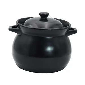 Горшок керамический NOLITOY для тушения риса и курицы Черный - Фото 1