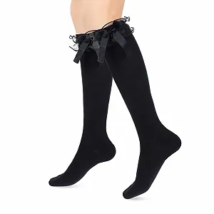 Панчохи Lolita Жіночі бавовняні шкарпетки з бантом, Універсальний розмір - Фото 1