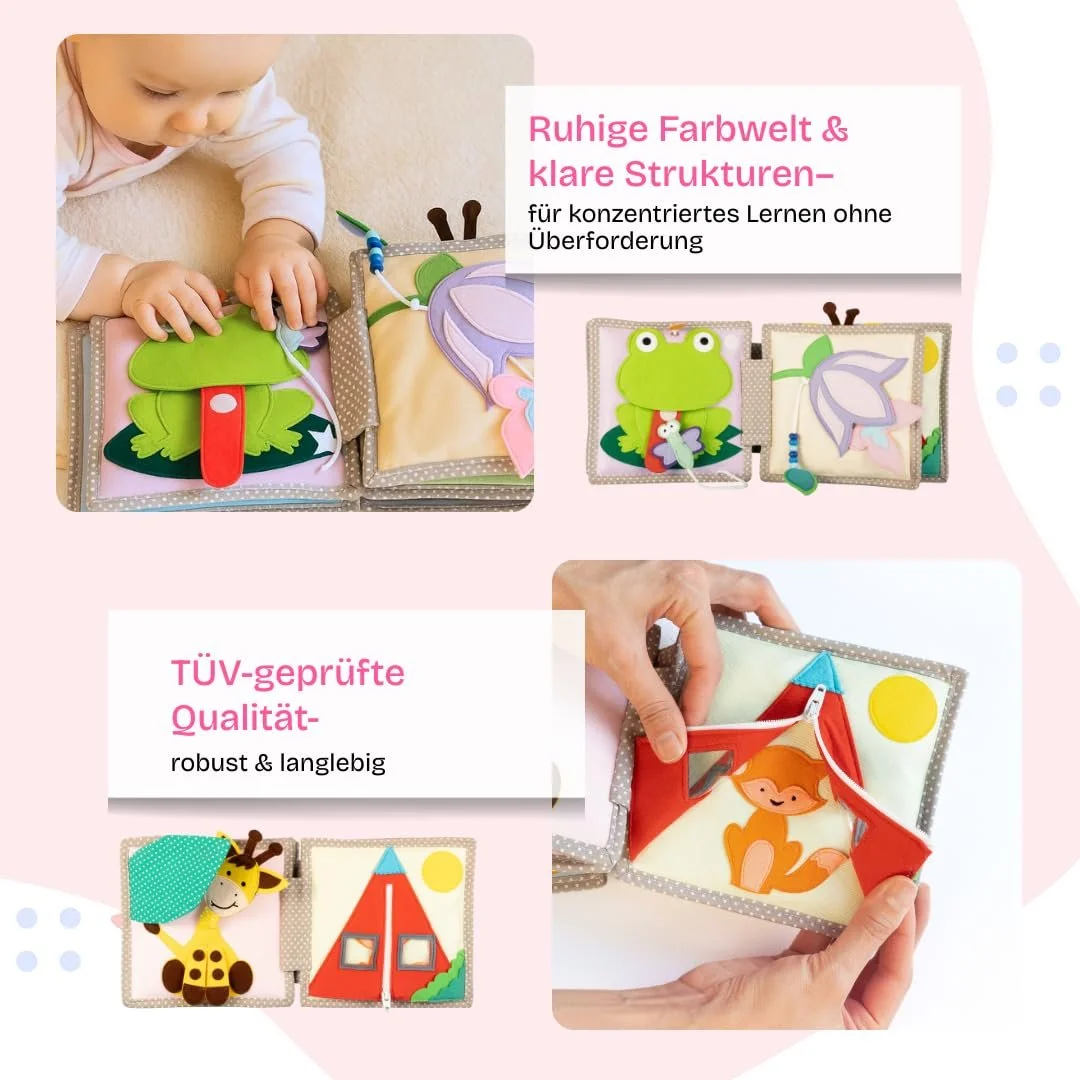 Розвиваюча книжка Jolly Designs Mini Iridescent Parrot - Монтессорі іграшка від 6 місяців, фото №5