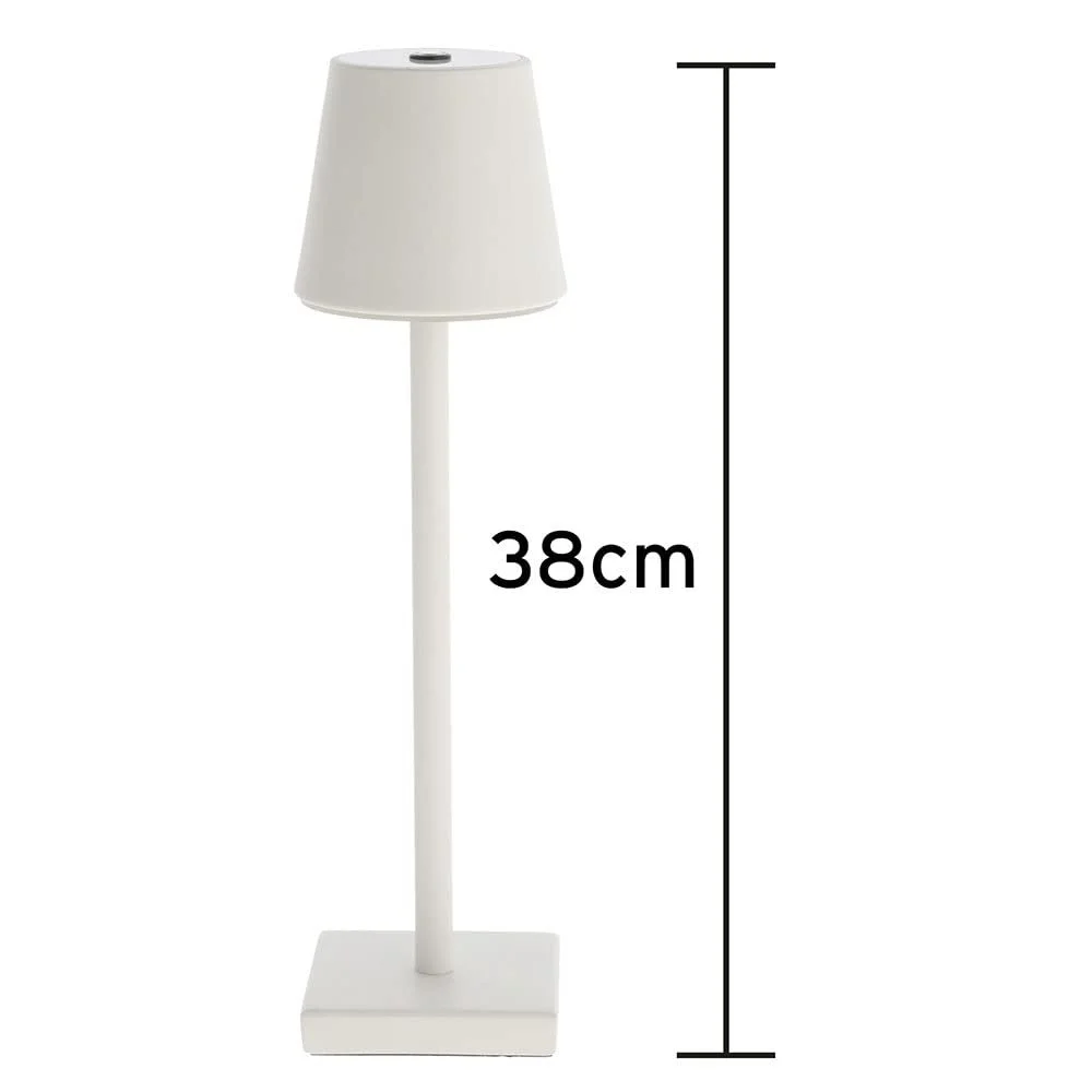 Вулична настільна лампа etc-shop LED Touch Dimmer USB 12x12x38 см Біла, фото №5