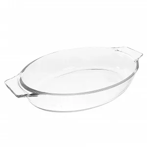 Форма для випікання Sosoport скляна з ручками жаростійка прозора Borosilicate Glass - Фото 1