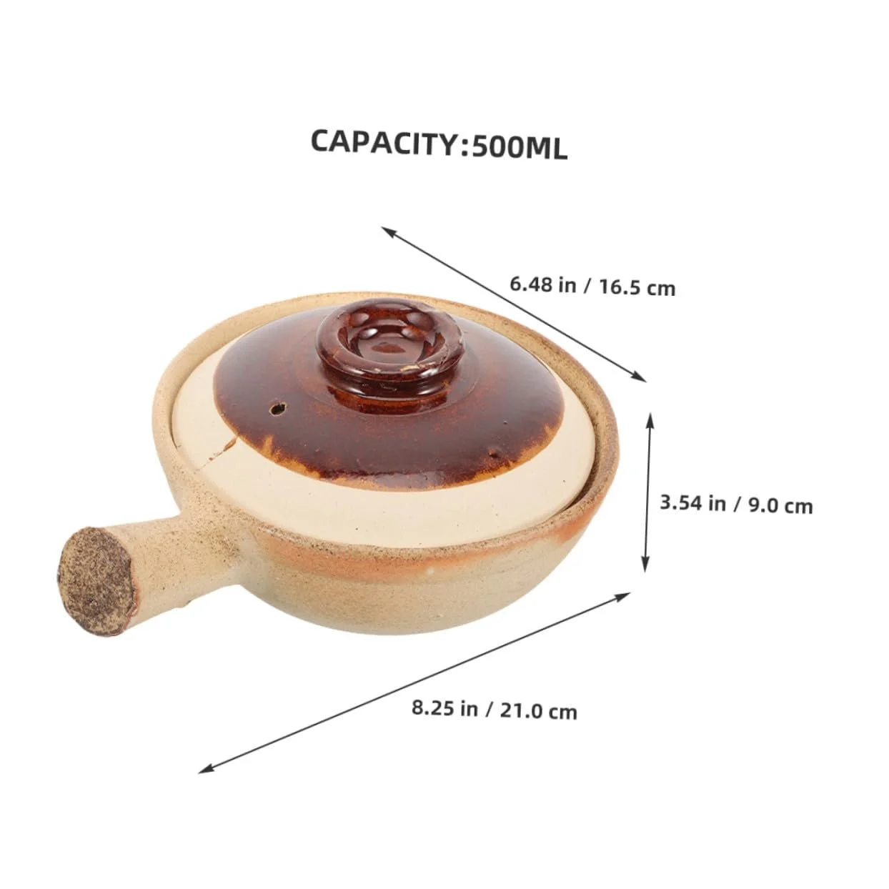 Ківш Gatuida керамічний термостійкий з ручкою для всіх типів плит з кришкою, фото №5
