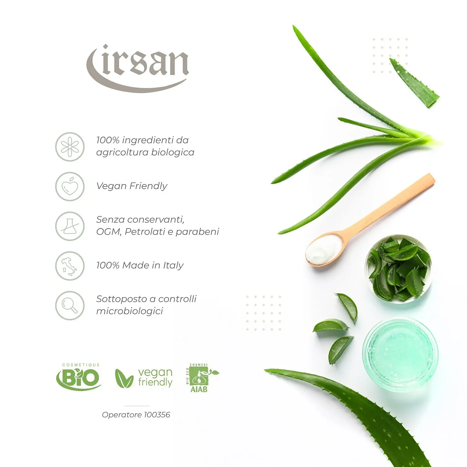 Крем для тіла irsan Зволожуючий, Регенеруючий, Еластичний з Термальною водою, Соком Алое Вера, Маслом Ши, 250 мл, фото №4