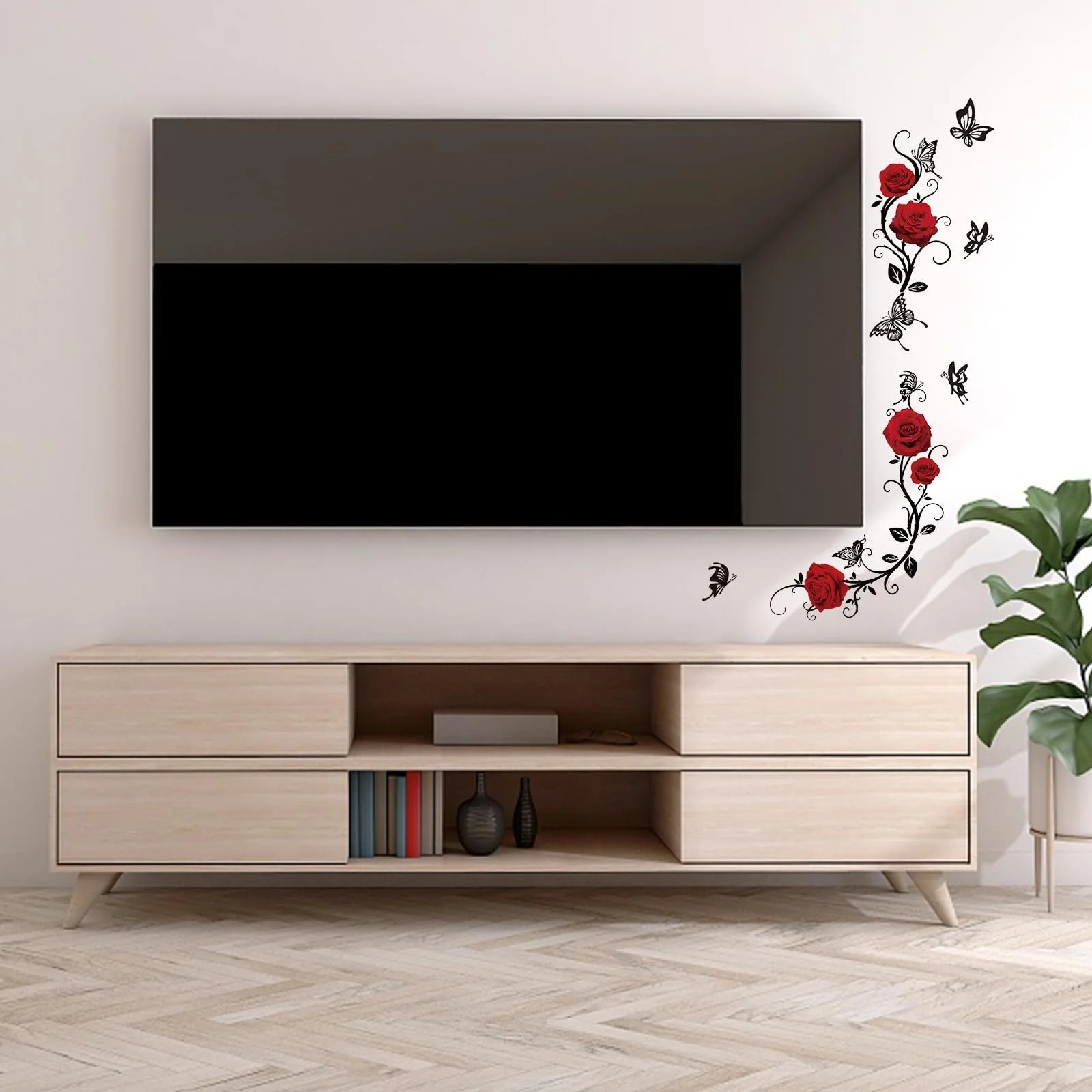 Наклейка на стіну SUPERDANT Red Rose 74 x 58 см червона., фото №5