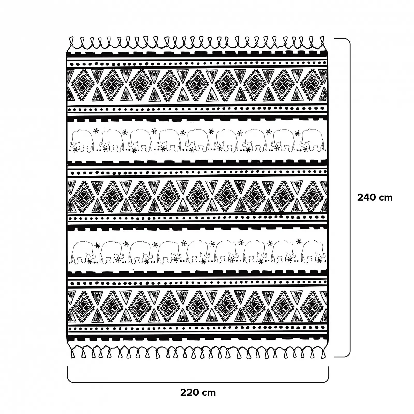 Покривало Milam London Boho, Двосторонні Богемні Покривала, Покривало на диван, фото №4