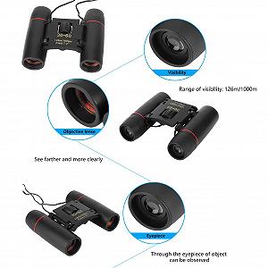 Мини бинокль Zoom 30x60 Высокая четкость Портативный складной Карманный для активного отдыха, наблюдения за птицами synthetic.ua - Фото 1