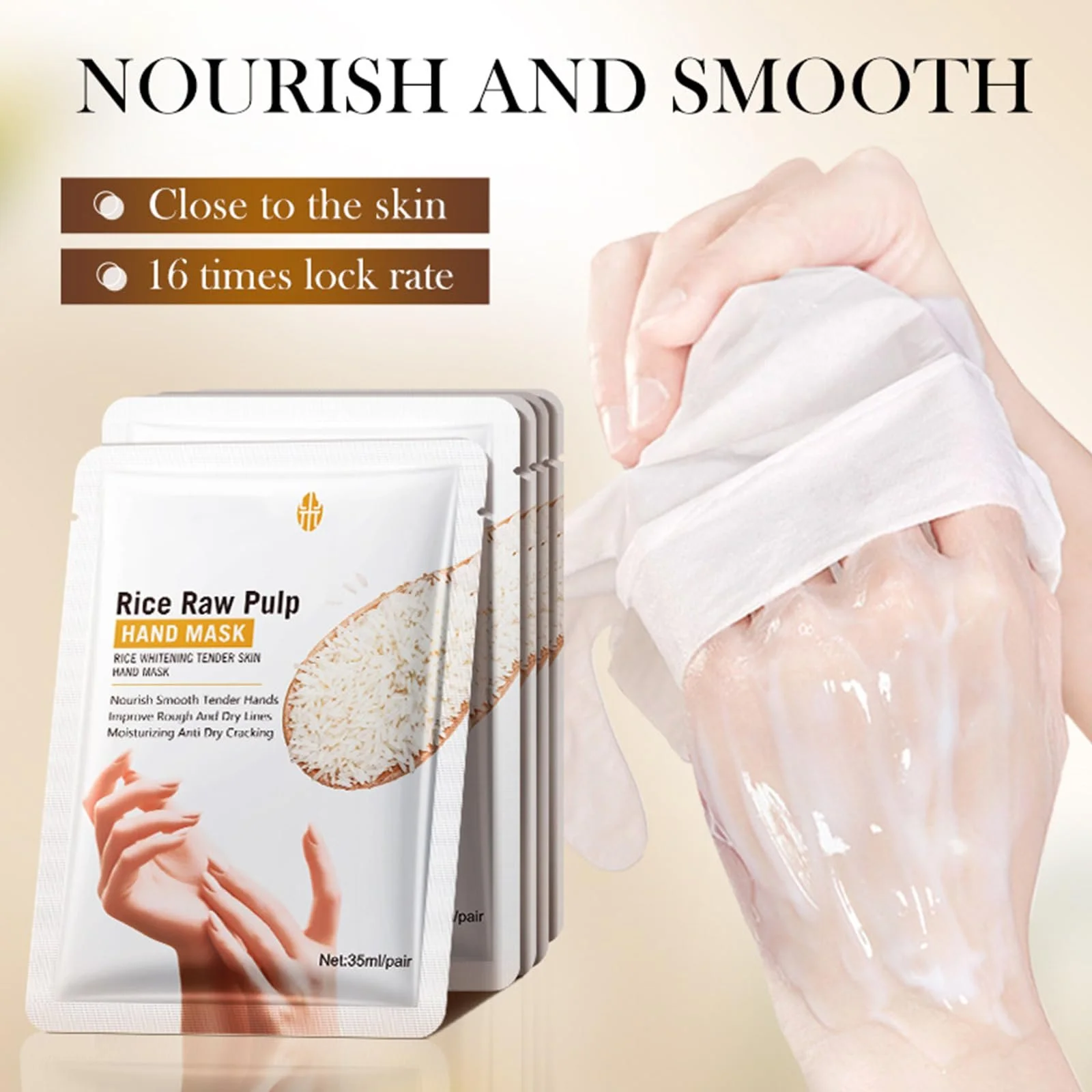 Крем для рук Reis, 2 шт + Маска для рук, 2 шт, зволожуючий, фото №2