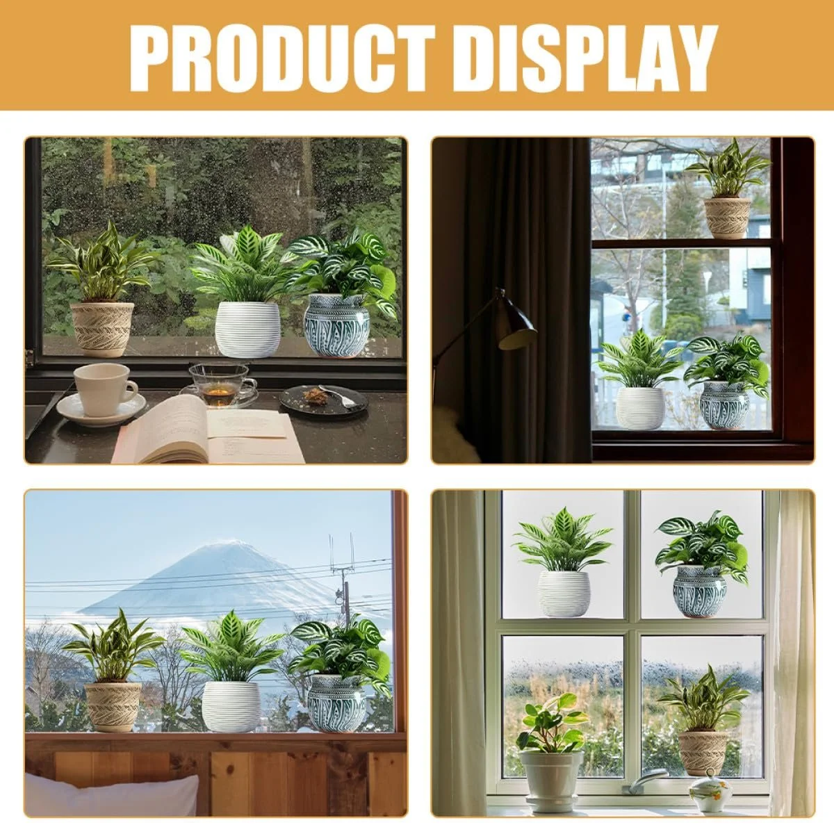 Наклейки на вікна 3 листи Рослини 30 x 30 см Самоклеючі Прозорі, фото №3 Наклейки на вікна 3 листи Рослини 30 x 30 см Самоклеючі Прозорі, фото №3