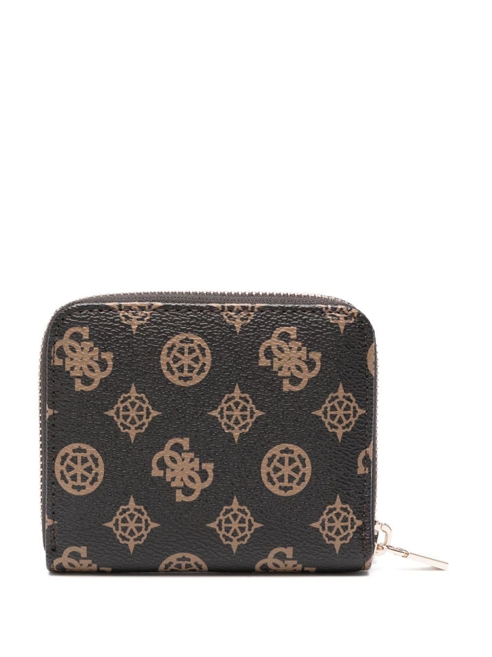 Кошелек Guess Laurel Small Zip Around, Mocha logo, Zip, фото №3