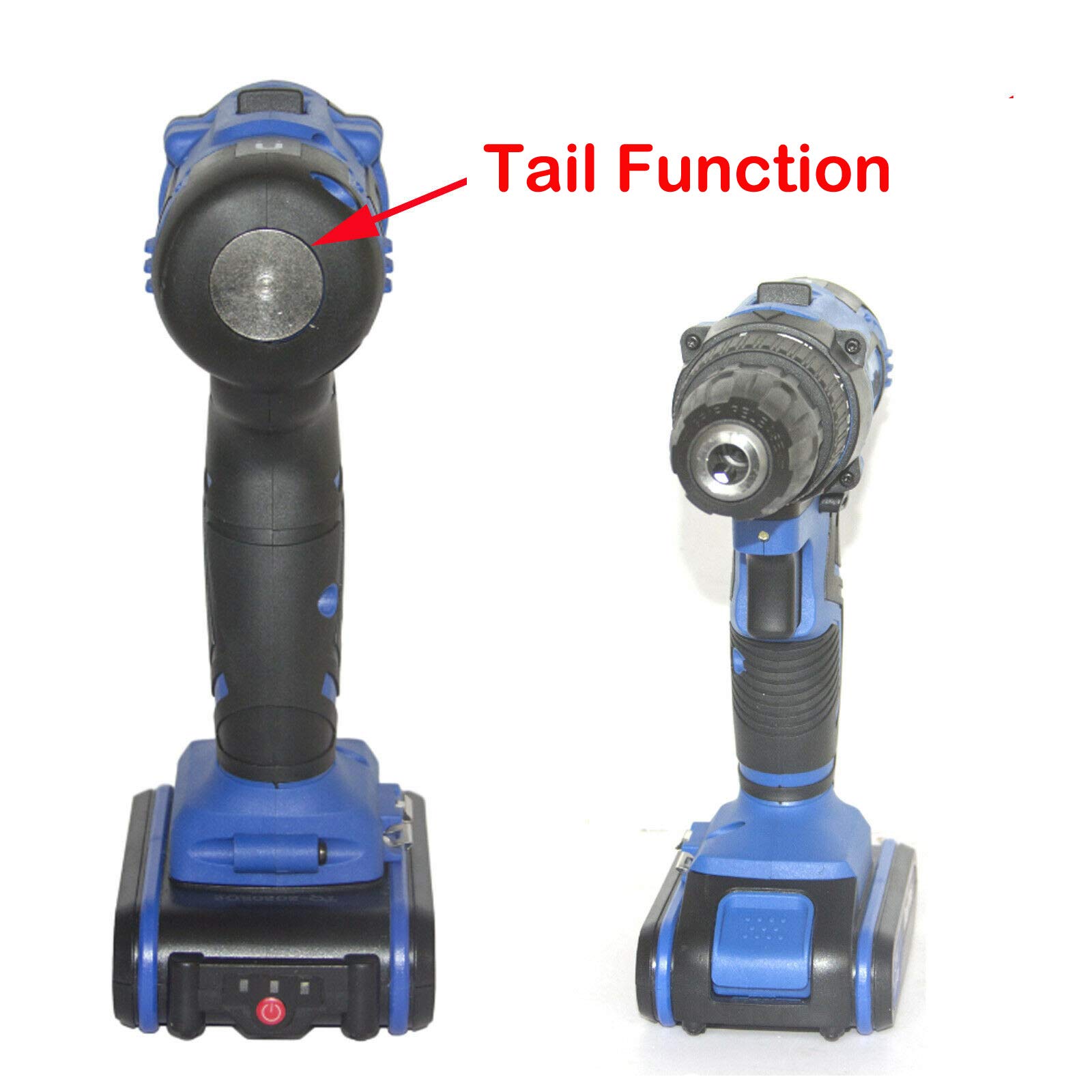 Бездротовий шуруповерт 29 шт. Біти LED Світло 21 В 1500 мАг Літій-іонний акумулятор Чорний, фото №4