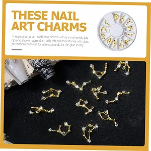 Наклейки Знаки Зодиака Housoutil 3D для ногтей, чехла мобильного телефона, подвески, украшения для ногтей, аксессуары для украшений ногтей, наклейки для ногтей, декоративное сверление synthetic.ua - Фото 1