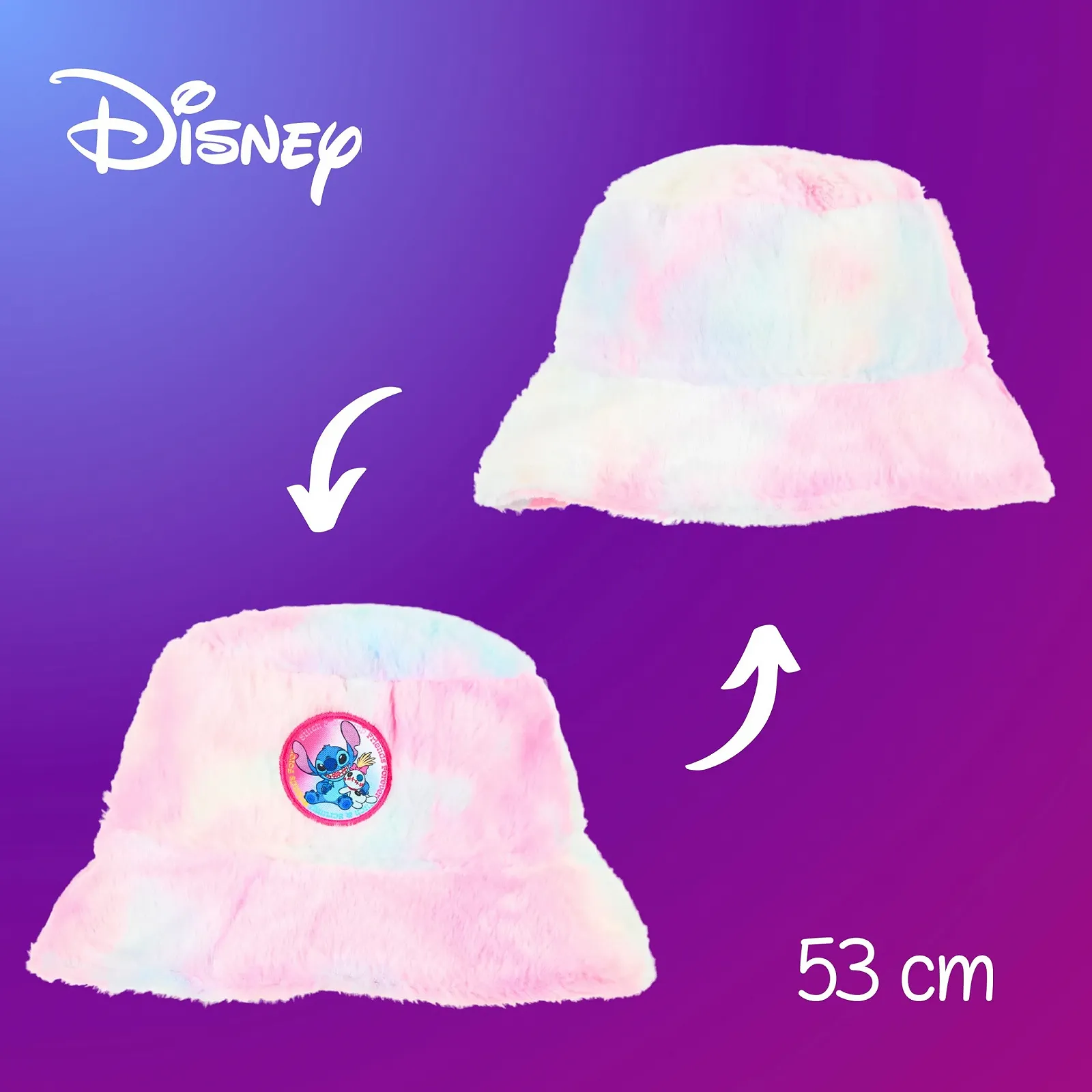 Шапка з вушками Disney Stitch для дівчат, плюшева, з м'якого флісу, зимова, фото №4