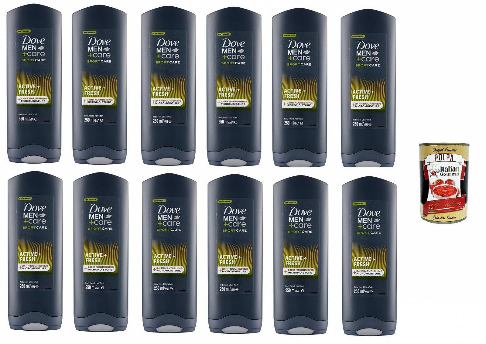 Гель для душу Dove Men+Care Sport Care Active + Fresh 3 в 1 для тіла, обличчя та волосся 250 мл (12 шт), фото №1