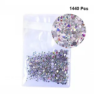 Стразы Круглые COHEALI Crystal AB 2880 штук synthetic.ua - Фото 1