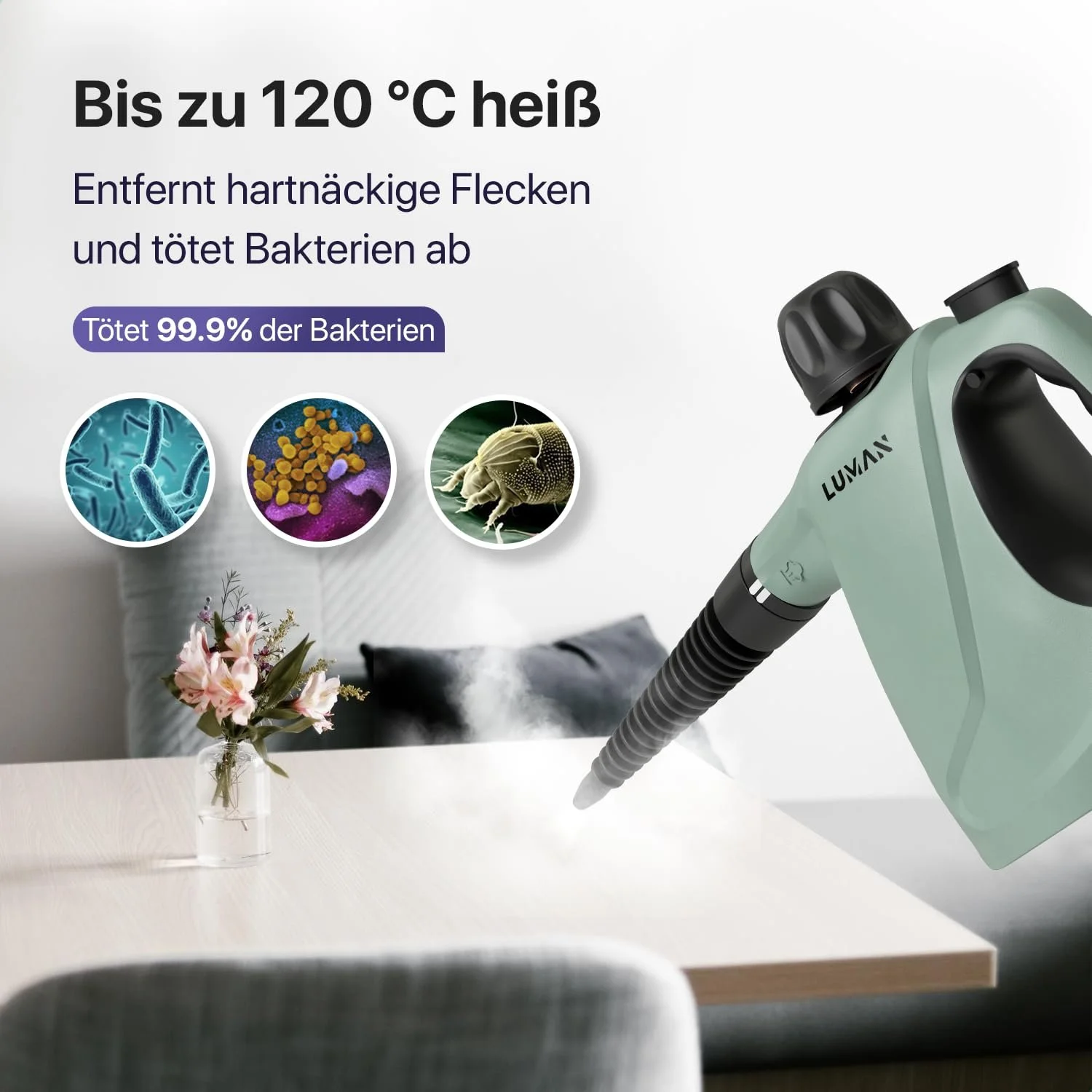 Пароочисник LUMAN C3 16-в-1 1050 Вт 450 мл, фото №5 Пароочисник LUMAN C3 16-в-1 1050 Вт 450 мл, фото №5