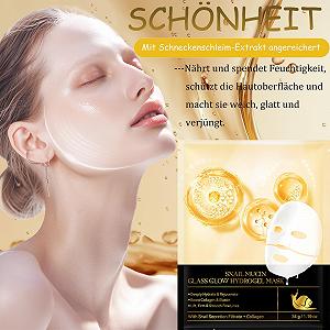 Гидрогелевая маска для лица Snail Mucin Glass Glow, 4 шт, Маска для лица из слизи улитки против морщин, Маска для стеклянной кожи для сухой кожи, Коллагеновая маска для увлажнения, Антивозрастная маска для всех типов кожи synthetic.ua - Фото 1