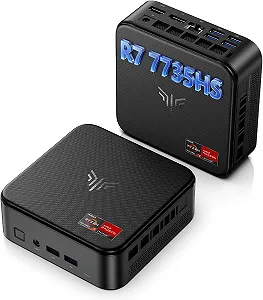 Міні ПК NiPoGi AM06PRO / AMD Ryzen 5 5500U / RAM 16GB / SSD 512GB / 1 x HDMI / 2 x LAN / Wi-Fi 6 / Bluetooth 5.2 / Windows 11 / Чорний - Фото 1