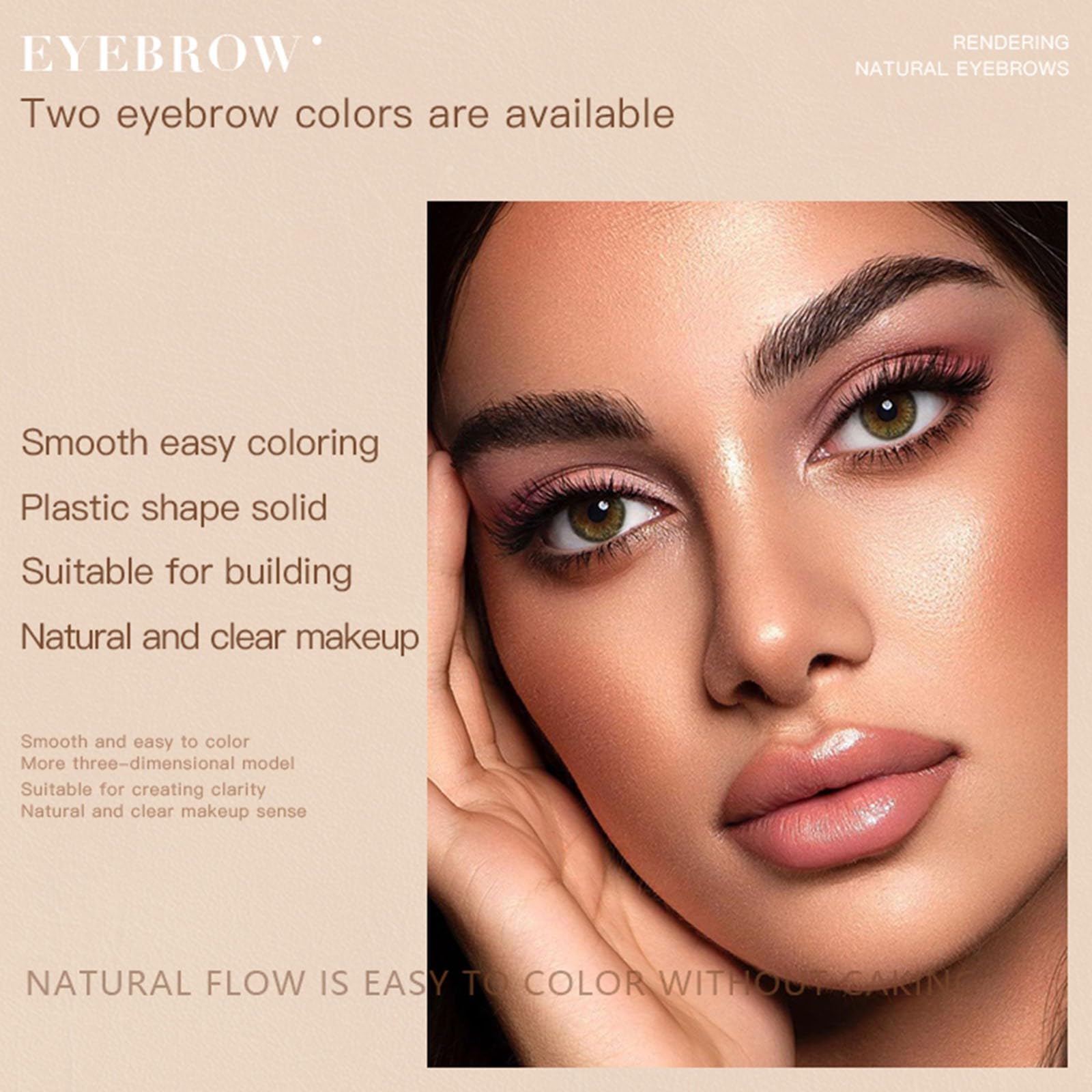 Пудра для брів Two-Tone Waterproof Hair Powder Чорний і темно-коричневий, фото №6