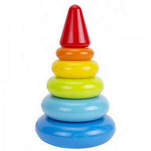 Пирамидка пластиковая 20 см 5 колечек [tsi212918-TSI] - Фото 1