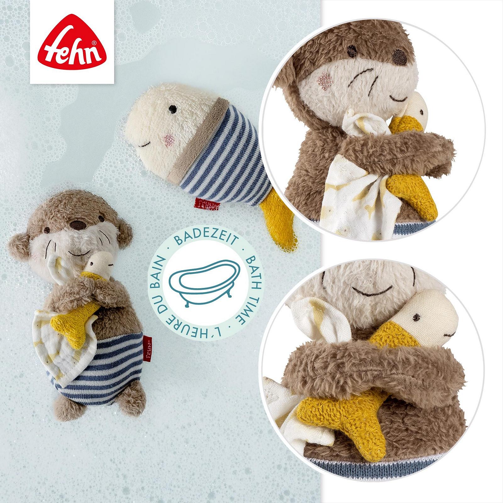 Іграшка для ванни Fehn Тваринка Видра плаваюча тканинна іграшка для ванни для різноманіття та веселого купання, фото №5