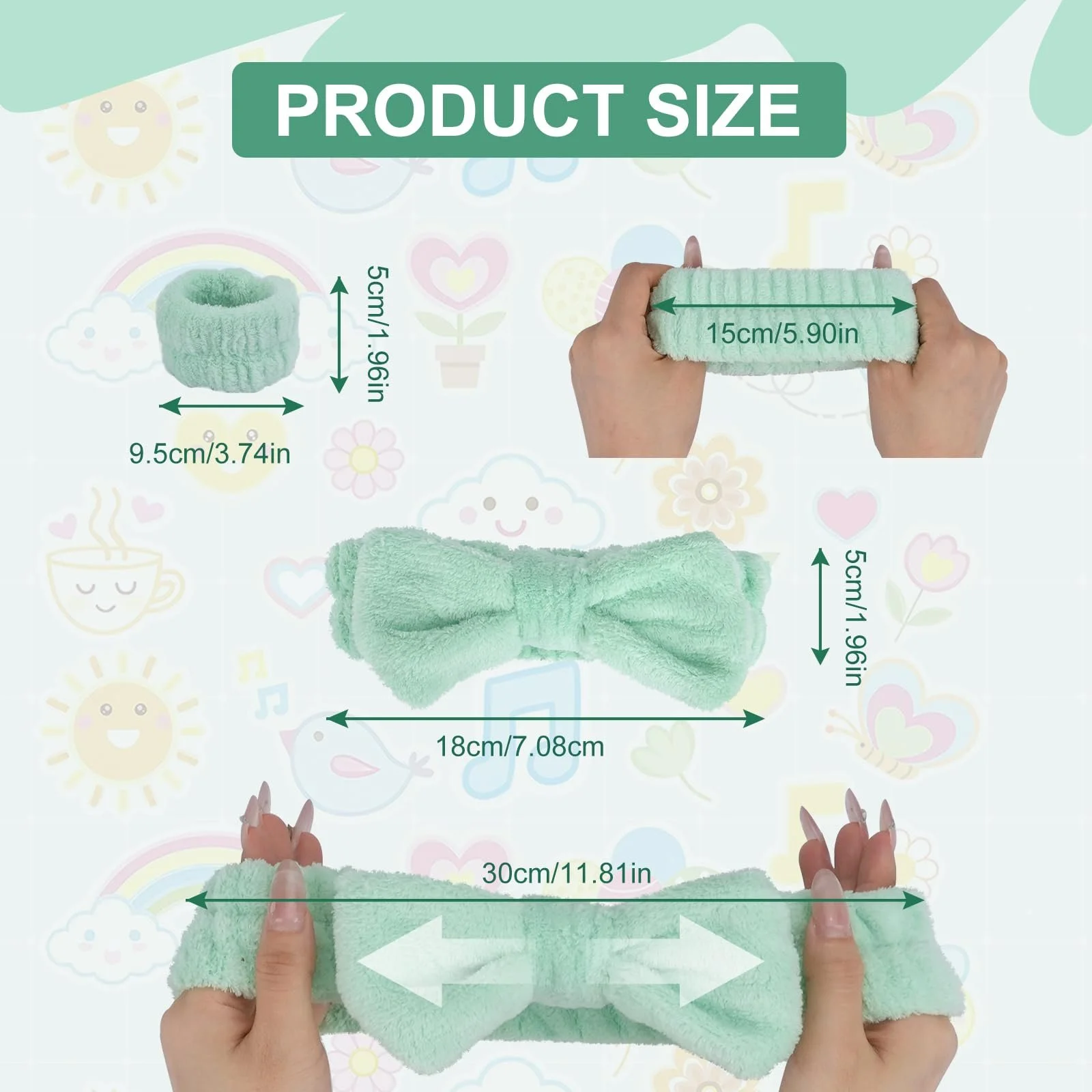 Обруч на голову WRENYZK Набір з 5 штук, фото №6 Обруч на голову WRENYZK Набір з 5 штук, фото №6