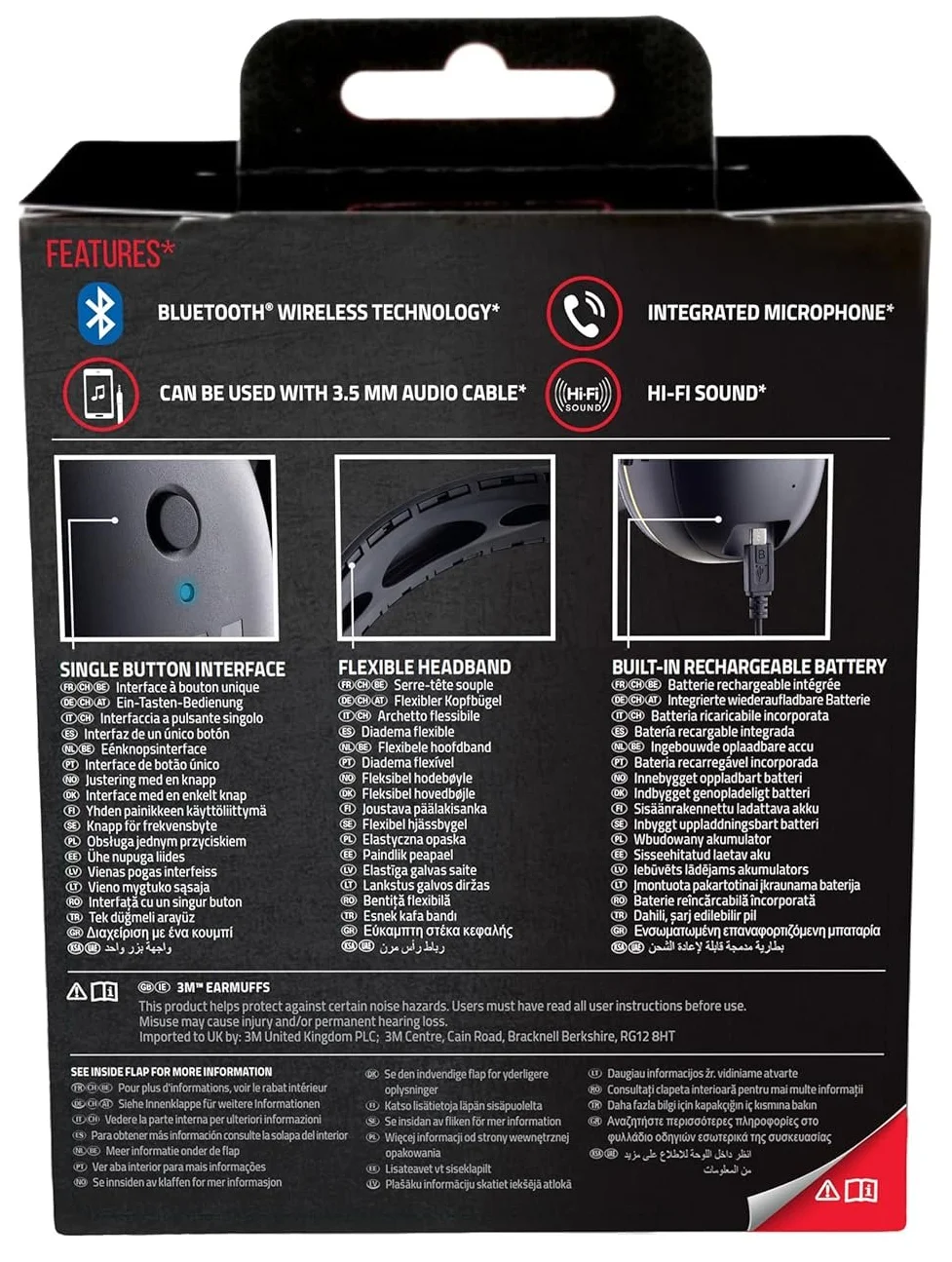 Противошумные наушники 3M WorkTunes Connect 90543 / Bluetooth / До 30 часов работы / Черные, фото №9