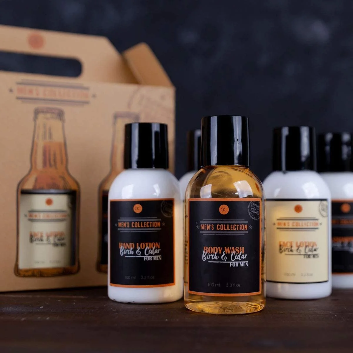 Подарунковий набір для чоловіків Collection Six Pack 7 предметів – Набір для догляду у вигляді пивної пляшки, фото №3