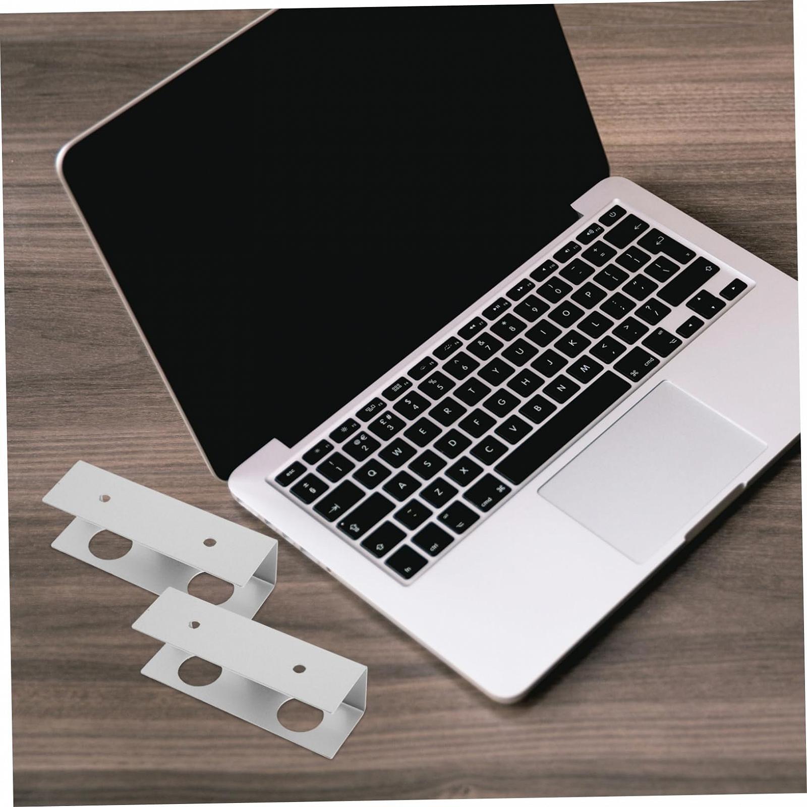 Держатель для ноутбука под стол Многофункциональная полка из прочного алюминия Для ноутбука и планшета Стабильное хранение компьютера Для офиса, фото №8