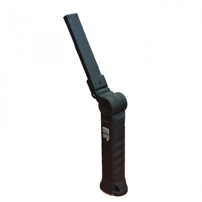 Аккумуляторная складная лампа WORKLIGHT G-52 кемпинговый фонарь LED COB поворот на 180 с магнитом и крючком, фото №4