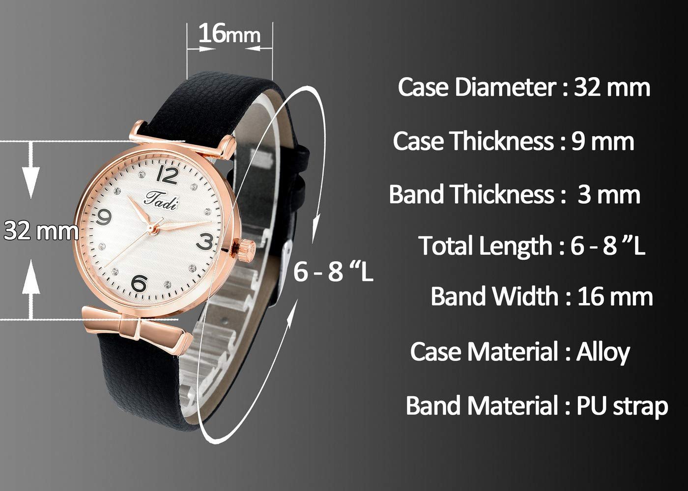 Часы Женские Классические JSDDE с Арабскими Цифрами, Тонкий Ремешок, Аналоговый Кварцевый Механизм, фото №6