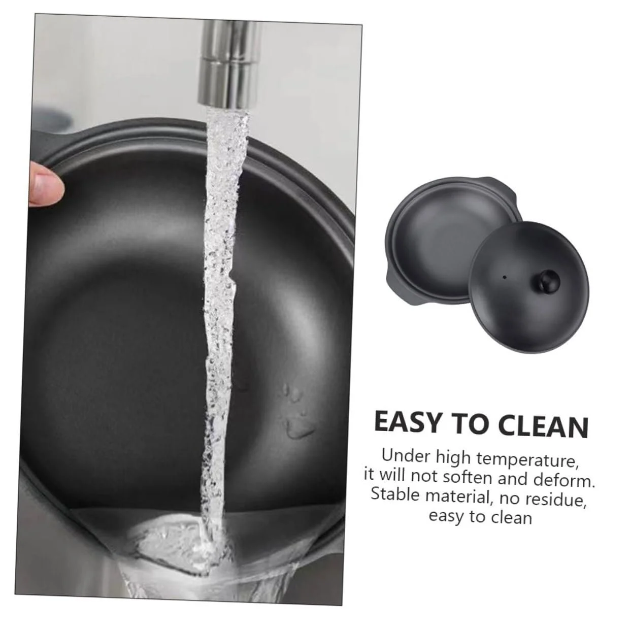 Каструля чавунна Veemoon Dutch Oven мультифункціональна, з кришкою, антипригарна, фото №5