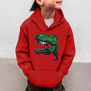Толстовка з капюшоном Generisch Динозавр для хлопчиків і дівчаток, з кишенею synthetic.ua - Фото 1